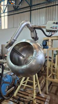 Drageadeira com aletas taliscas internas e insuflador de ar quente em inox Biasinox 250 litros