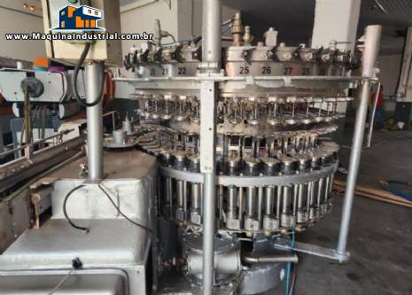 Envasadora rotativa inox para carbonatados bebidas com g�s refrigerantes 60 bicos KHS com lavadora Zegla