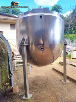 Tacho cozinhador em a�o inox encamisado de 3.000 L