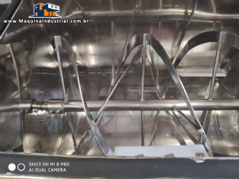 Misturador ribbon blender em a�o inox 250 kg