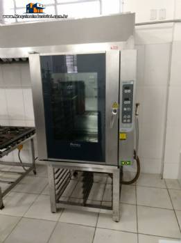 Forno combinado em inox Prtica