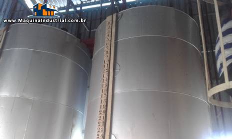 Tanque encamisado para gordura para 10 toneladas
