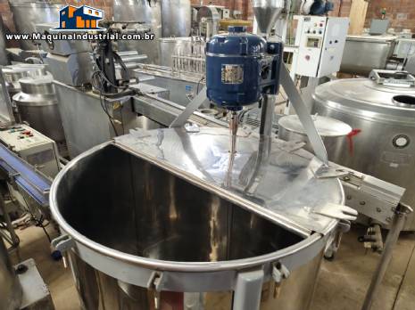 Tanque de agita��o inox 500 L