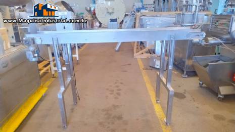 Esteira transportadora 260 mm x 2000 mm inox total