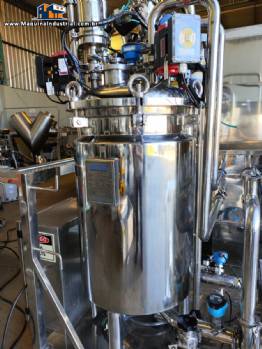Tanque reator 100 L 140 L inox 316 L cip em skid Kroma com documenta��o ERU data sheet