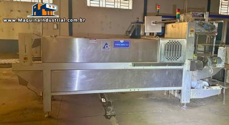 Linha completa de envase Tetra Pak TBA 8 com cardboard packer e shrink