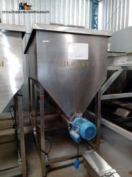 Silos horizontal em inox com rosca