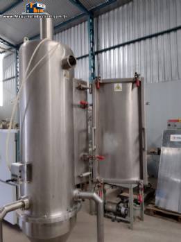 Filtro manga em a�o inox