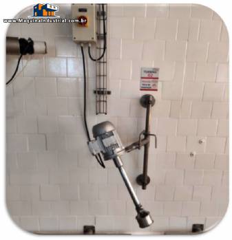 Agitador dispersor misturador homogeneizador em ao inox Artinox para lquidos 0,75 CV