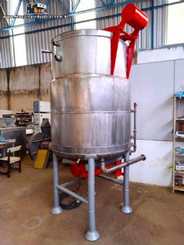 Tanque cozinhador encamisado em inox a vapor 1800 litros