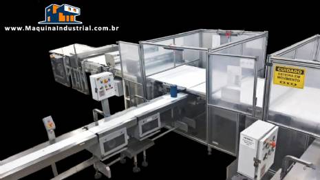 Sistema de distribui��o, faseamento e alimenta��o de embaladoras Cavanna