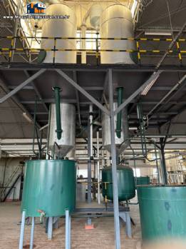 Destilaria para glicerina com tanque, evaporar concentrador e filtro pensa