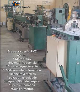 Extrusora para perfil de PVC com rosca de 65 mm Extrusora para perfil de PVC com rosca de 65 mm
