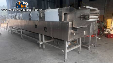 Linha contínua em inox para batata chips e palha MCI 400 a 500 kg por hora Linha contínua em inox para batata chips e palha MCI 400 a 500 kg por hora
