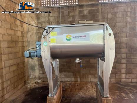 Misturador ribbon blender em inox 316L SuperBio Fast 500 litros Misturador ribbon blender em inox 316L SuperBio Fast 500 litros